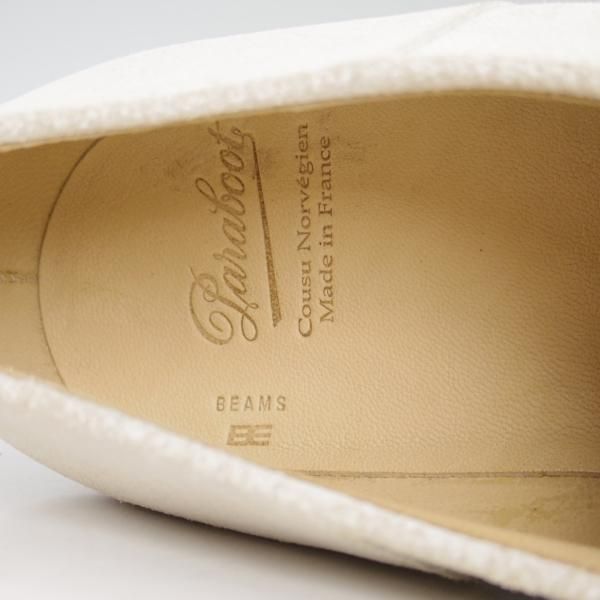 ほぼ未使用★パラブーツ SIZE 43【貴重★フォック仕様/MICHAEL/ミカエル/BEAMS別注】スエード/白/ビームス/Paraboot★d238