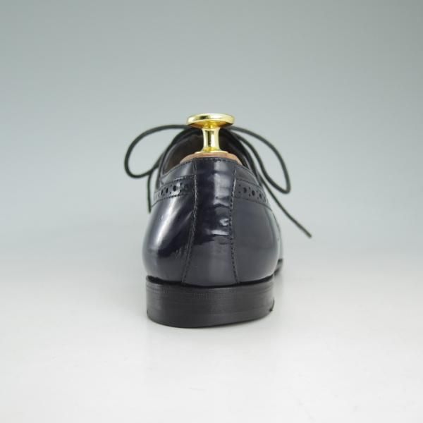 極上★プラダ(レディース) SIZE 37【★ウイングチップ/濃紺/ネイビー】フルブローグ/靴/シューズ/PRADA★d239
