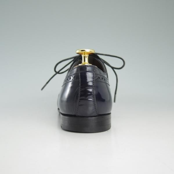 極上★プラダ(レディース) SIZE 37【★ウイングチップ/濃紺/ネイビー】フルブローグ/靴/シューズ/PRADA★d239