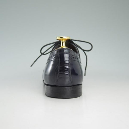 極上★プラダ(レディース) SIZE 37【★ウイングチップ/濃紺/ネイビー】フルブローグ/靴/シューズ/PRADA★d239