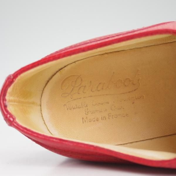 極上★パラブーツ(レディース) SIZE 4【★シャンボード風モデル/CHAMBORD】Uチップ/グレインレザー/赤/Paraboot★d241