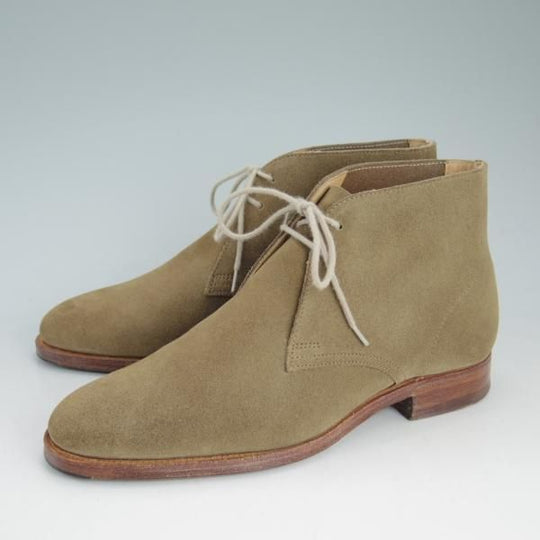 極美品★クロケット&ジョーンズ 5E【★ビームスF別注/BEAMS F】BAYSWATER/チャッカブーツ/薄茶/スエード/メンズ/Crockett&Jones★d255