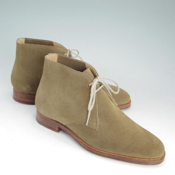 極美品★クロケット&ジョーンズ 5E【★ビームスF別注/BEAMS F】BAYSWATER/チャッカブーツ/薄茶/スエード/メンズ/Crockett&Jones★d255