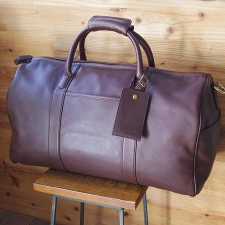 極美品★コーチ/COACH【高額★レザー/ボストンバッグ】ショルダーストラップ付/メンズ ビジネス バッグ/茶★N5299