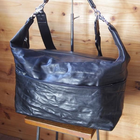 美品★(伊)ダニエル&ボブ【定番★ジャスミン/JASMINE/ロディ/RODI】メンズ レザー ショルダー バッグ/ワンショルダー/黒/Daniel&Bob★N5303