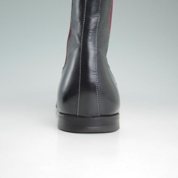 美品★(伊)サントーニ SIZE 5【定価10万円程度★サイドゴアブーツ】カーフ/黒/メンズ/Santoni★d256