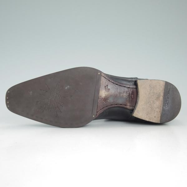 美品★(伊)サントーニ SIZE 5【定価10万円程度★サイドゴアブーツ】カーフ/黒/メンズ/Santoni★d256