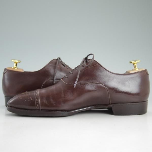 ★(仏)オーベルシー SIZE 6【定価15万円以上★セミブローグ】カーフ/茶/メンズ/AUBERCY★d258