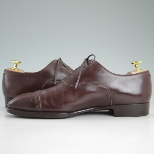 ★(仏)オーベルシー SIZE 6【定価15万円以上★セミブローグ】カーフ/茶/メンズ/AUBERCY★d258