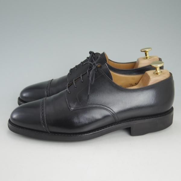 極上★クロケット&ジョーンズ 7.5E【★ロイドフットウェア別注/Lloyd Footwear】パンチドキャップトゥ/黒/Jシリーズ/Crockett&Jones★d262