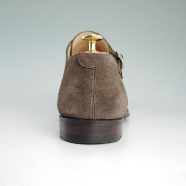 極上★クロケット&ジョーンズ 8E【名作★ラウンズ/LOWNDES】ダブルモンク/348ラスト/濃茶/スエード/メンズ/Crockett&Jones★d263