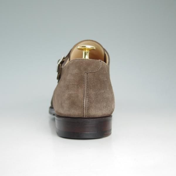 極上★クロケット&ジョーンズ 8E【名作★ラウンズ/LOWNDES】ダブルモンク/348ラスト/濃茶/スエード/メンズ/Crockett&Jones★d263