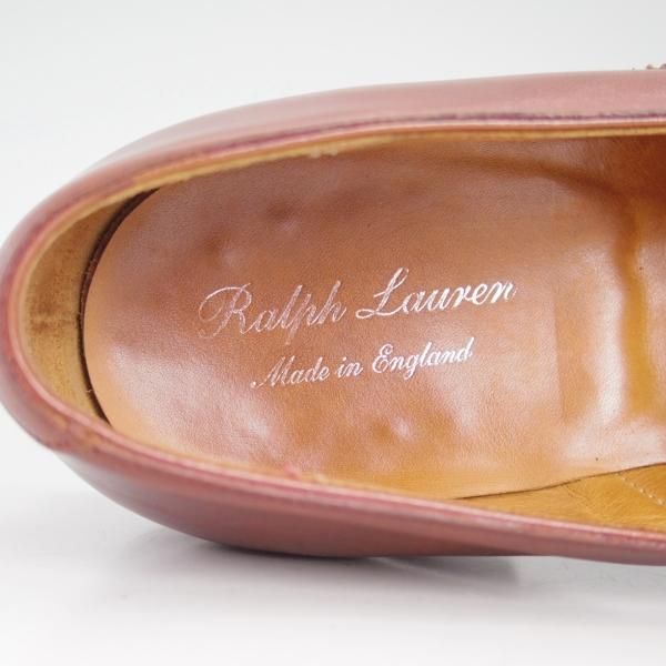 極上★クロケット&ジョーンズ UK7.5/US8E【★ラルフローレン別注/Ralph Lauren】スリッポン/茶/メンズ/靴/シューズ/Crockett&Jones★d264