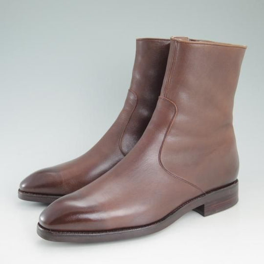 美品★(スペイン製)カルミナ SIZE 7【★トレーディングポスト別注/Trading Post】サイドジップブーツ/茶/カーフ/CARMINA★d267