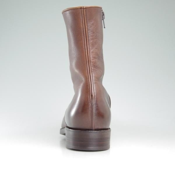 美品★(スペイン製)カルミナ SIZE 7【★トレーディングポスト別注/Trading Post】サイドジップブーツ/茶/カーフ/CARMINA★d267