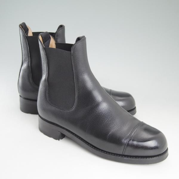 極美品★(伊)F.LLI ジャコメッティ SIZE 42【定価￥108,000-★サイドゴアブーツ/FG208】ゴートレザー/山羊革/黒/Giacometti★d268