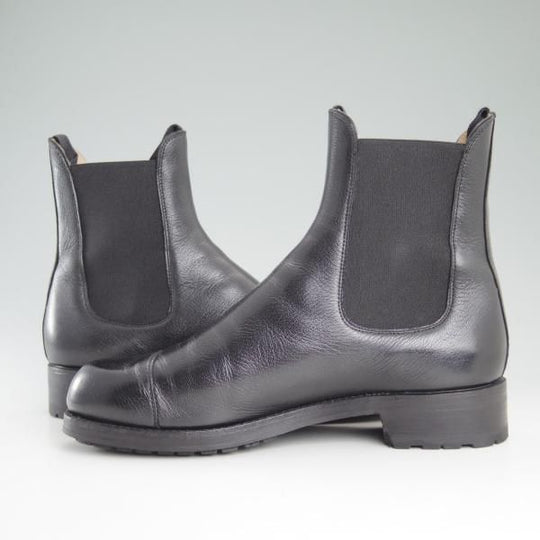 極美品★(伊)F.LLI ジャコメッティ SIZE 42【定価￥108,000-★サイドゴアブーツ/FG208】ゴートレザー/山羊革/黒/Giacometti★d268