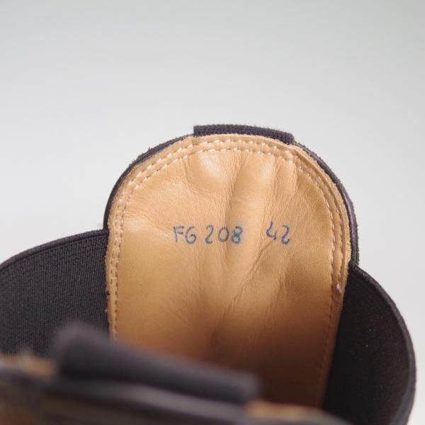 極美品★(伊)F.LLI ジャコメッティ SIZE 42【定価￥108,000-★サイドゴアブーツ/FG208】ゴートレザー/山羊革/黒/Giacometti★d268