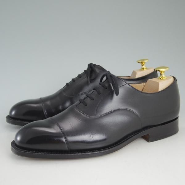 極美品★チャーチ 65F/UK6.5【現行ロゴ★コンサル/CONSUL/173ラスト】ストレートチップ/黒/5都市ロゴ/カーフ/Church's★d269