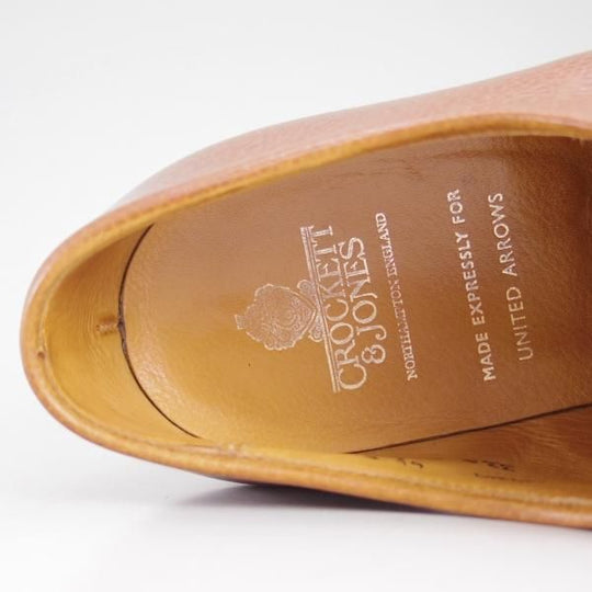 美品★クロケット&ジョーンズ 6.5E【★ダイナイトソール仕様/UNITED ARROWS別注/335ラスト】SEDGEMOOR/茶/Crockett&Jones★d270