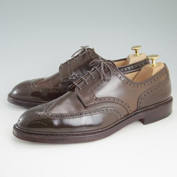 美品★クロケット&ジョーンズ UK9/US9.5E【貴重★コードバン/茶/ダークブラウン】ラルフローレン別注Ralph Lauren/Crockett&Jones★d271