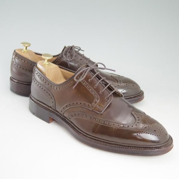 美品★クロケット&ジョーンズ UK9/US9.5E【貴重★コードバン/茶/ダークブラウン】ラルフローレン別注Ralph Lauren/Crockett&Jones★d271