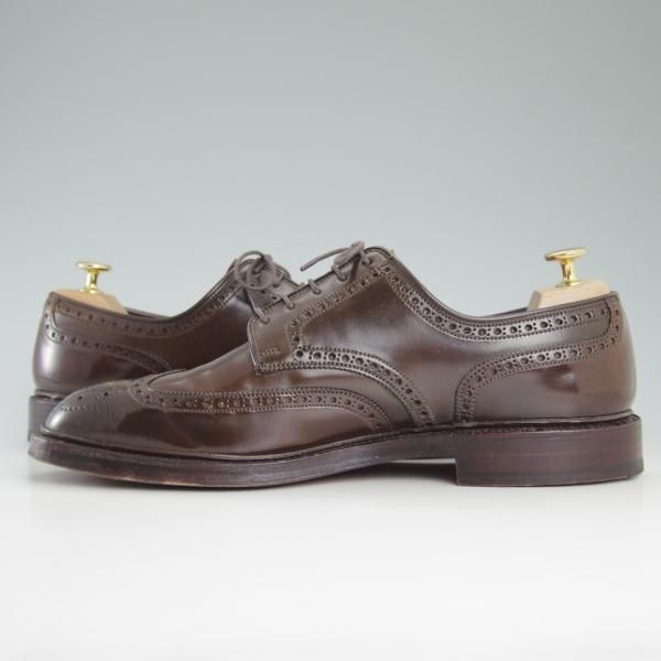 美品★クロケット&ジョーンズ UK9/US9.5E【貴重★コードバン/茶/ダークブラウン】ラルフローレン別注Ralph Lauren/Crockett&Jones★d271