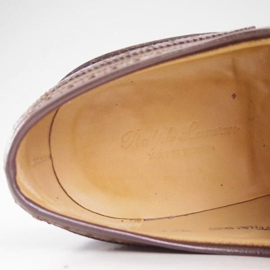 美品★クロケット&ジョーンズ UK9/US9.5E【貴重★コードバン/茶/ダークブラウン】ラルフローレン別注Ralph Lauren/Crockett&Jones★d271