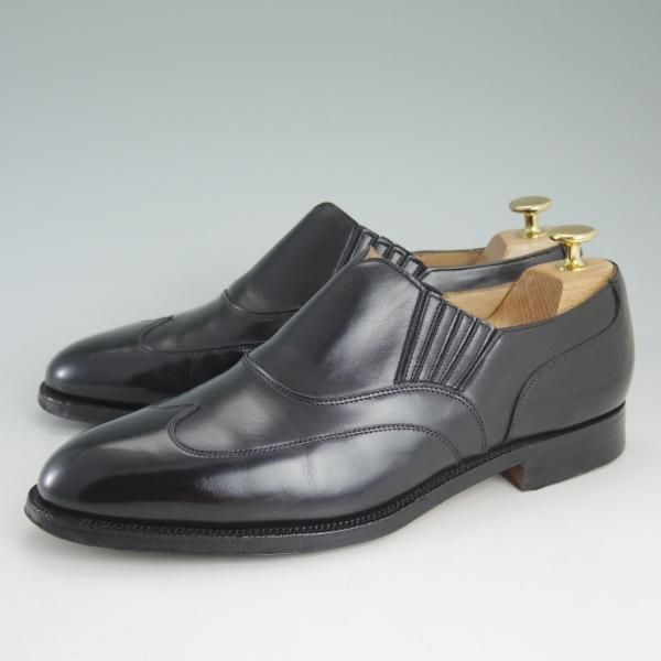 美品★クロケット&ジョーンズ 7.5E【★ロイドフットウェア別注/Lloyd Footwear/317ラスト】サイドエラスティック/Crockett&Jones★d272