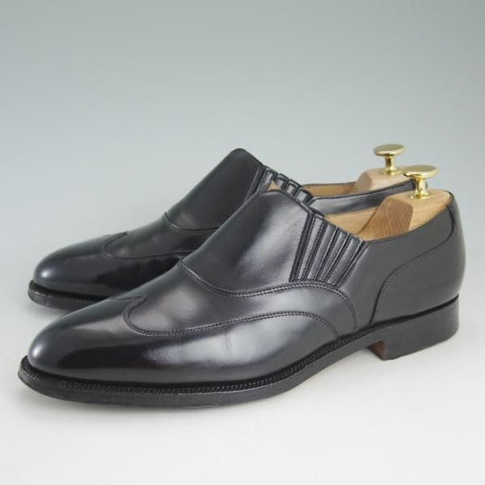 美品★クロケット&ジョーンズ 7.5E【★ロイドフットウェア別注/Lloyd Footwear/317ラスト】サイドエラスティック/Crockett&Jones★d272