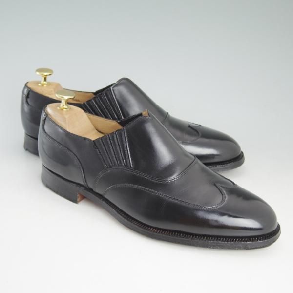 美品★クロケット&ジョーンズ 7.5E【★ロイドフットウェア別注/Lloyd Footwear/317ラスト】サイドエラスティック/Crockett&Jones★d272