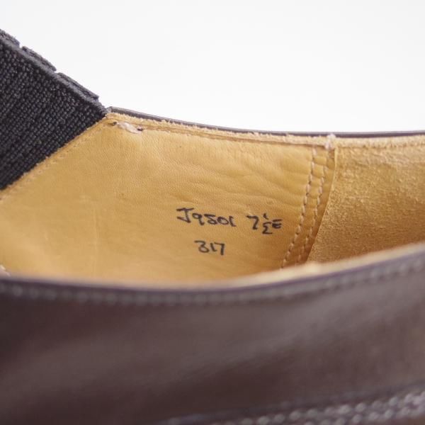 美品★クロケット&ジョーンズ 7.5E【★ロイドフットウェア別注/Lloyd Footwear/317ラスト】サイドエラスティック/Crockett&Jones★d272