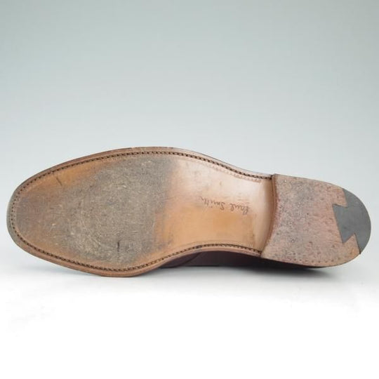 美品★クロケット&ジョーンズ 6.5E【★ポールスミス別注/Paul Smith】DARTMOUTH/プレーントゥ/Vフロント/カーフ/赤茶/Crockett&Jones★d273