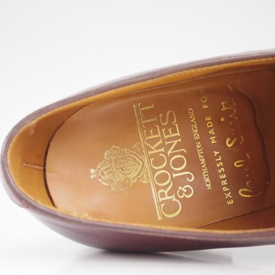 美品★クロケット&ジョーンズ 6.5E【★ポールスミス別注/Paul Smith】DARTMOUTH/プレーントゥ/Vフロント/カーフ/赤茶/Crockett&Jones★d273
