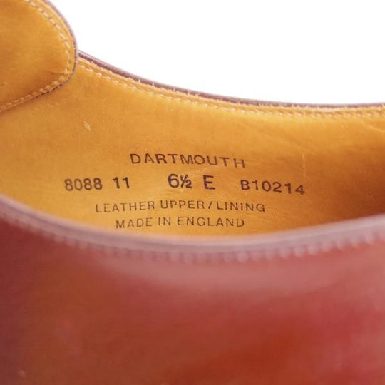美品★クロケット&ジョーンズ 6.5E【★ポールスミス別注/Paul Smith】DARTMOUTH/プレーントゥ/Vフロント/カーフ/赤茶/Crockett&Jones★d273