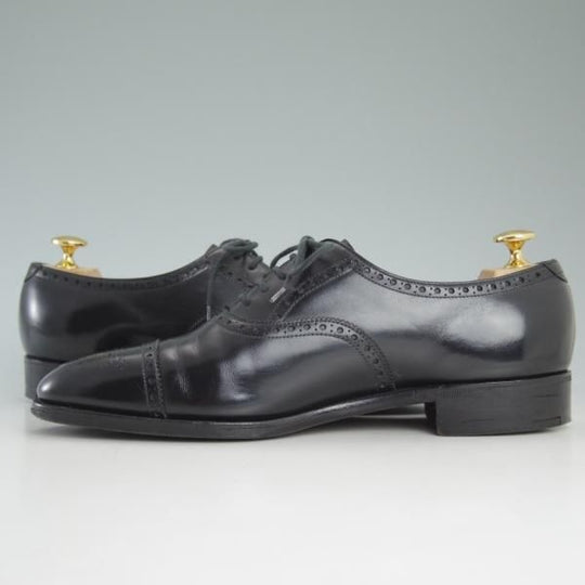 極上★ジョンロブ 7E【貴重★2466ラスト/PARISロゴ時代の製品/SEYMOUR】セミブローグ/黒/カーフ/JOHN LOBB★d275