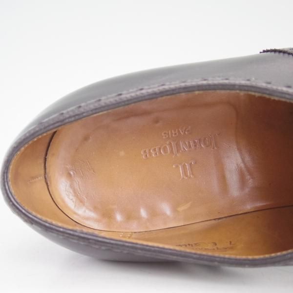 極上★ジョンロブ 7E【貴重★2466ラスト/PARISロゴ時代の製品/SEYMOUR】セミブローグ/黒/カーフ/JOHN LOBB★d275