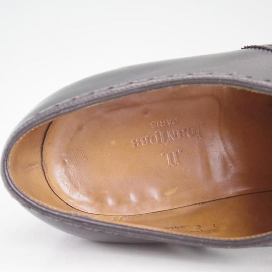 極上★ジョンロブ 7E【貴重★2466ラスト/PARISロゴ時代の製品/SEYMOUR】セミブローグ/黒/カーフ/JOHN LOBB★d275