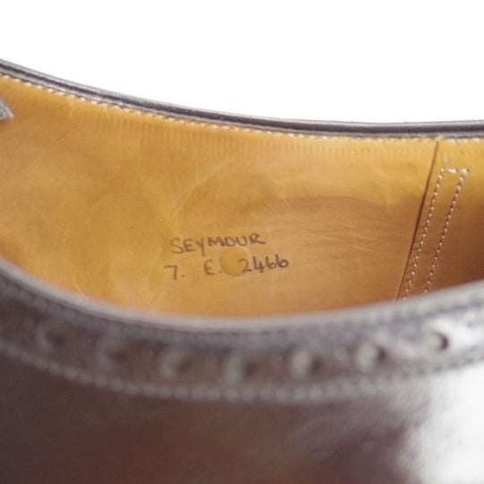 極上★ジョンロブ 7E【貴重★2466ラスト/PARISロゴ時代の製品/SEYMOUR】セミブローグ/黒/カーフ/JOHN LOBB★d275