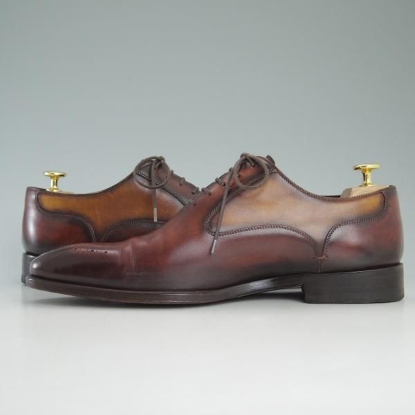 美品★(スペイン製)マグナーニ SIZE 41【最上級★MAGNNANI SELECCION/ボロネーゼ製法/マグナムカーフ】プレーントゥ/21748★d277