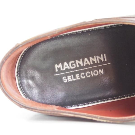 美品★(スペイン製)マグナーニ SIZE 41【最上級★MAGNNANI SELECCION/ボロネーゼ製法/マグナムカーフ】プレーントゥ/21748★d277