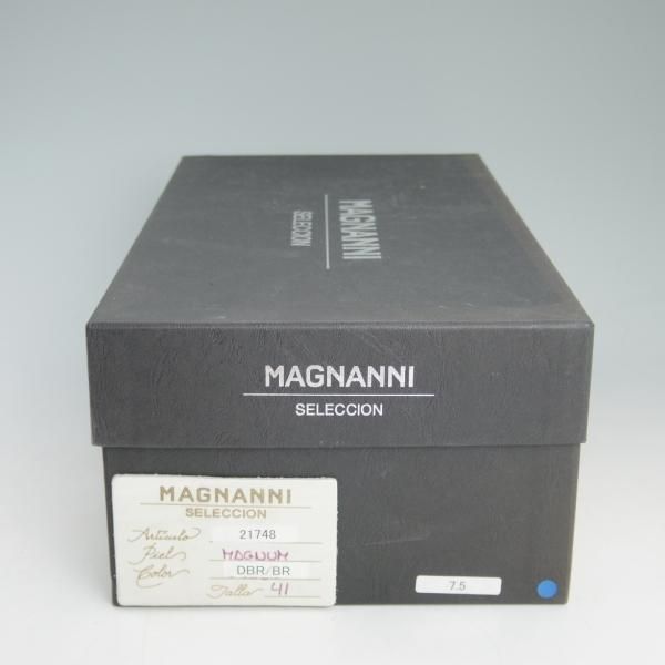 美品★(スペイン製)マグナーニ SIZE 41【最上級★MAGNNANI SELECCION/ボロネーゼ製法/マグナムカーフ】プレーントゥ/21748★d277