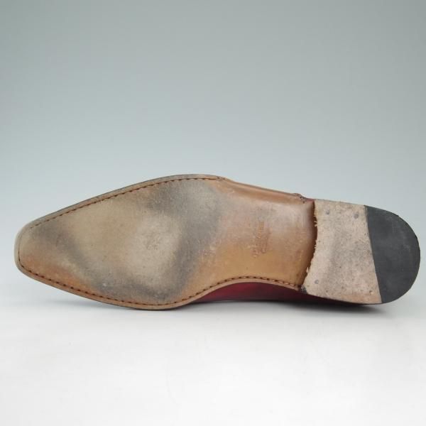 美品★(スペイン製)マグナーニ SIZE 42【★オパンケ/ボロネーゼ製法】ホールカット/赤系/カーフ/MAGNANNI★d278