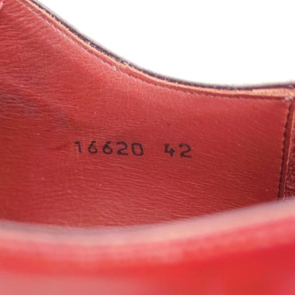 美品★(スペイン製)マグナーニ SIZE 42【★オパンケ/ボロネーゼ製法】ホールカット/赤系/カーフ/MAGNANNI★d278