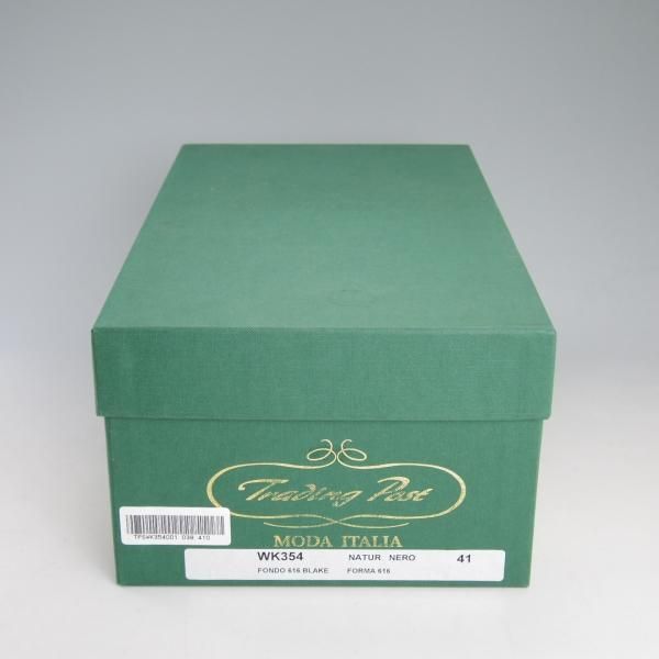 極上★トレーディングポスト SIZE 41【イタリア製★ストレートチップ】WK354/カーフ/黒/メンズ/Trading Post★d279