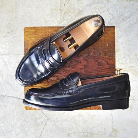 美品★(独)ハインリッヒ・ディンケラッカー SIZE 9.5【定価￥145,800-★コードバン/wien】コインローファー/Heinrich Dinkelacker★d283