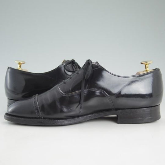 ★チャーチ 75F/UK7.5【貴重★ブックバインダーカーフ/旧チャーチ】84ラスト/Barcroft/3都市ロゴ/パンチドキャップトゥ/黒/Church's★d285