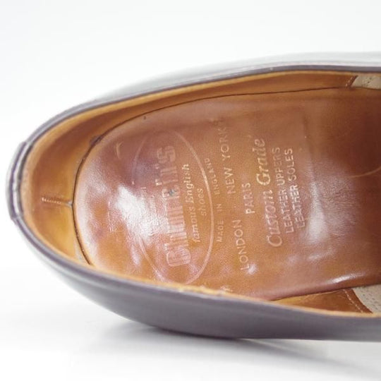 ★チャーチ 75F/UK7.5【貴重★ブックバインダーカーフ/旧チャーチ】84ラスト/Barcroft/3都市ロゴ/パンチドキャップトゥ/黒/Church's★d285