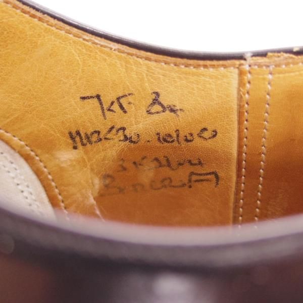 ★チャーチ 75F/UK7.5【貴重★ブックバインダーカーフ/旧チャーチ】84ラスト/Barcroft/3都市ロゴ/パンチドキャップトゥ/黒/Church's★d285