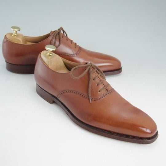 極上★クロケット&ジョーンズ 6.5E【★ダルトン/DALTON】348ラスト/プレーントゥ/カーフ/茶/Crockett&Jones★d286